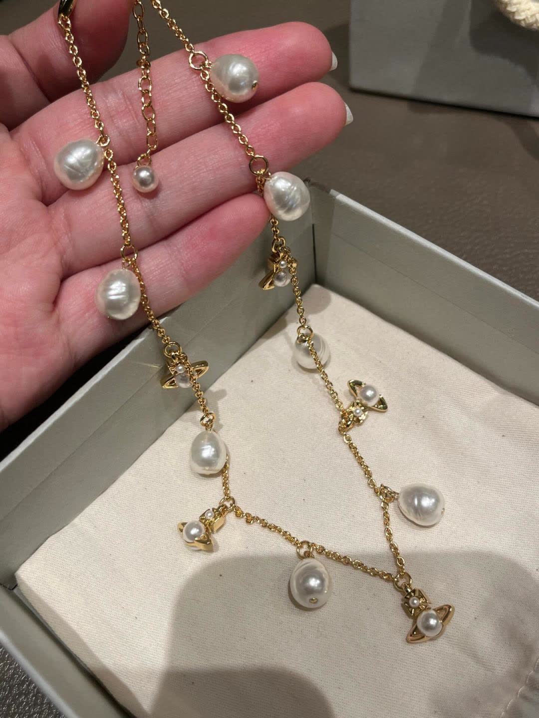 Vivienne Westwood Pearl and Bee Necklace